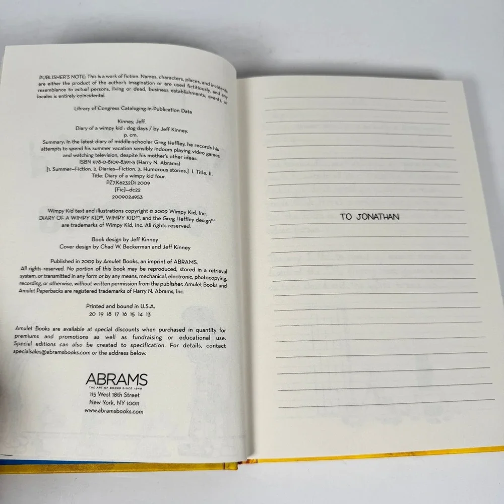 Diary of a Wimpy Kid Dog Days Jeff Kinney‎ 2009 Hardcover Illustrated Humor